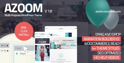 Nulled Azoom v1.8 - Multi-Purpose Theme with Animation Builder  